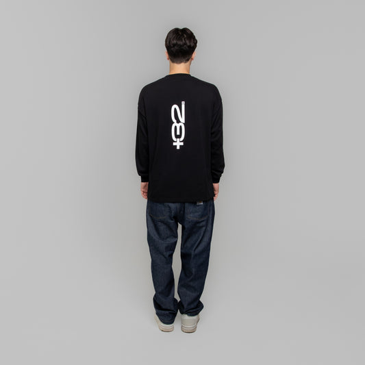 Longsleeve Black Tee Big back +32™ Logo