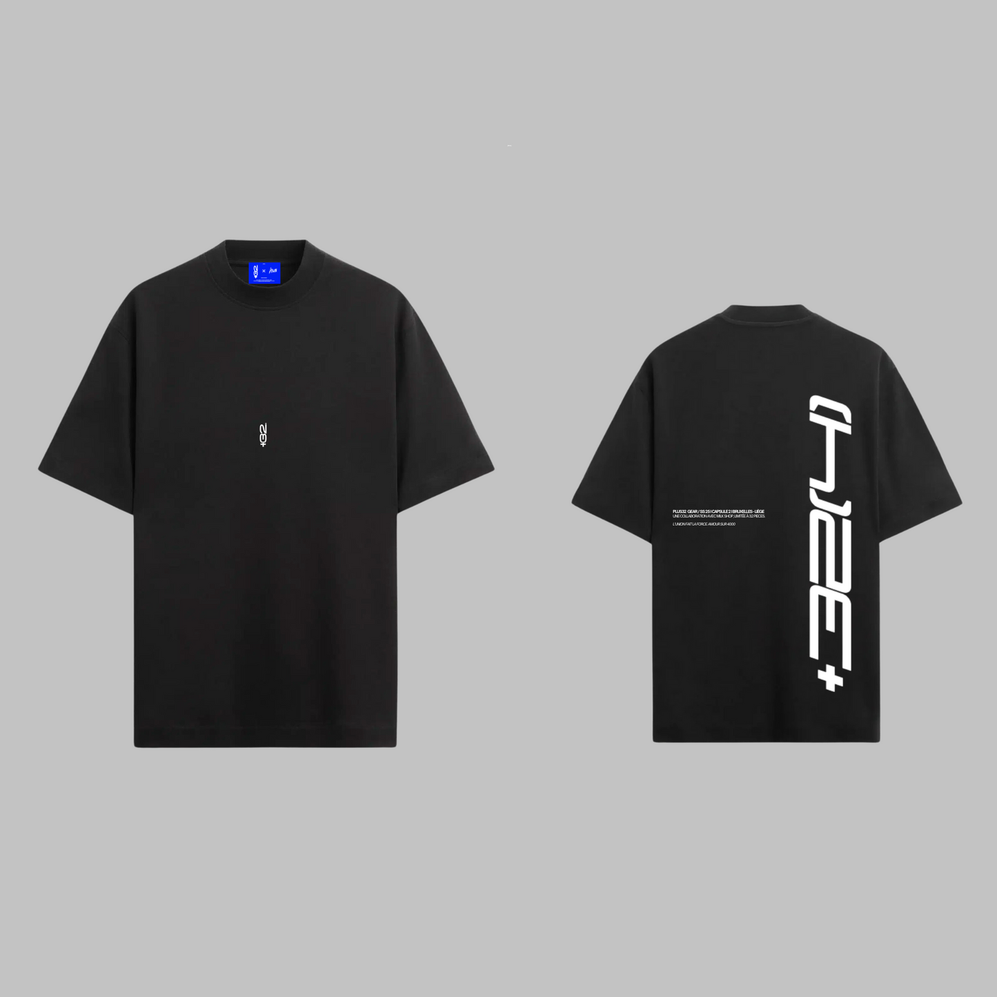 T-shirt +32[4]™Noir (en collaboration avec MILK SHOP)