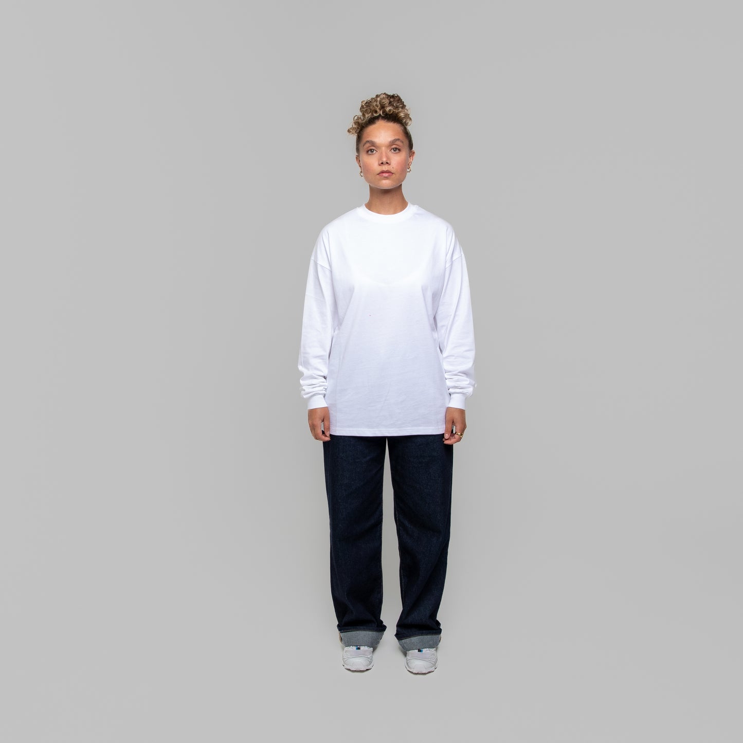 White Blank Longsleeve T-Shirt