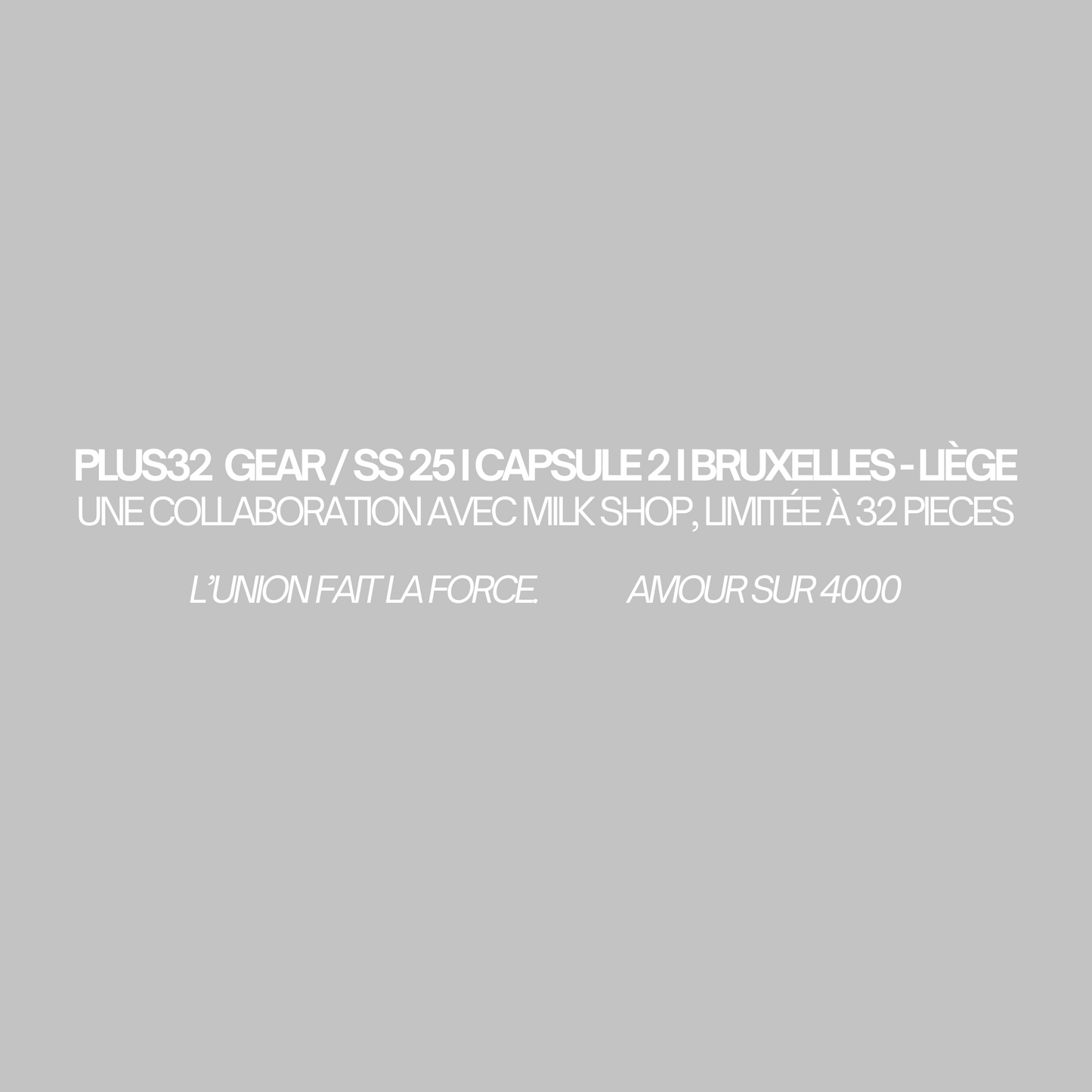 T-shirt +32[4]™Noir (en collaboration avec MILK SHOP)