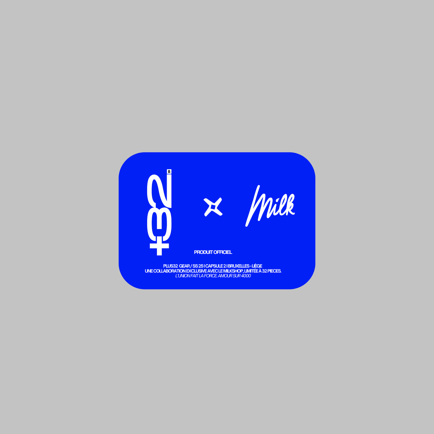 T-shirt +32[4]™Noir (en collaboration avec MILK SHOP)